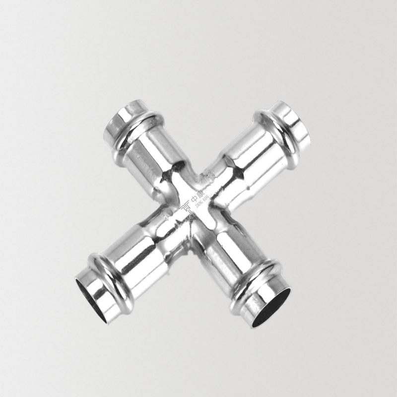 stainless steel equal cross stee fitting